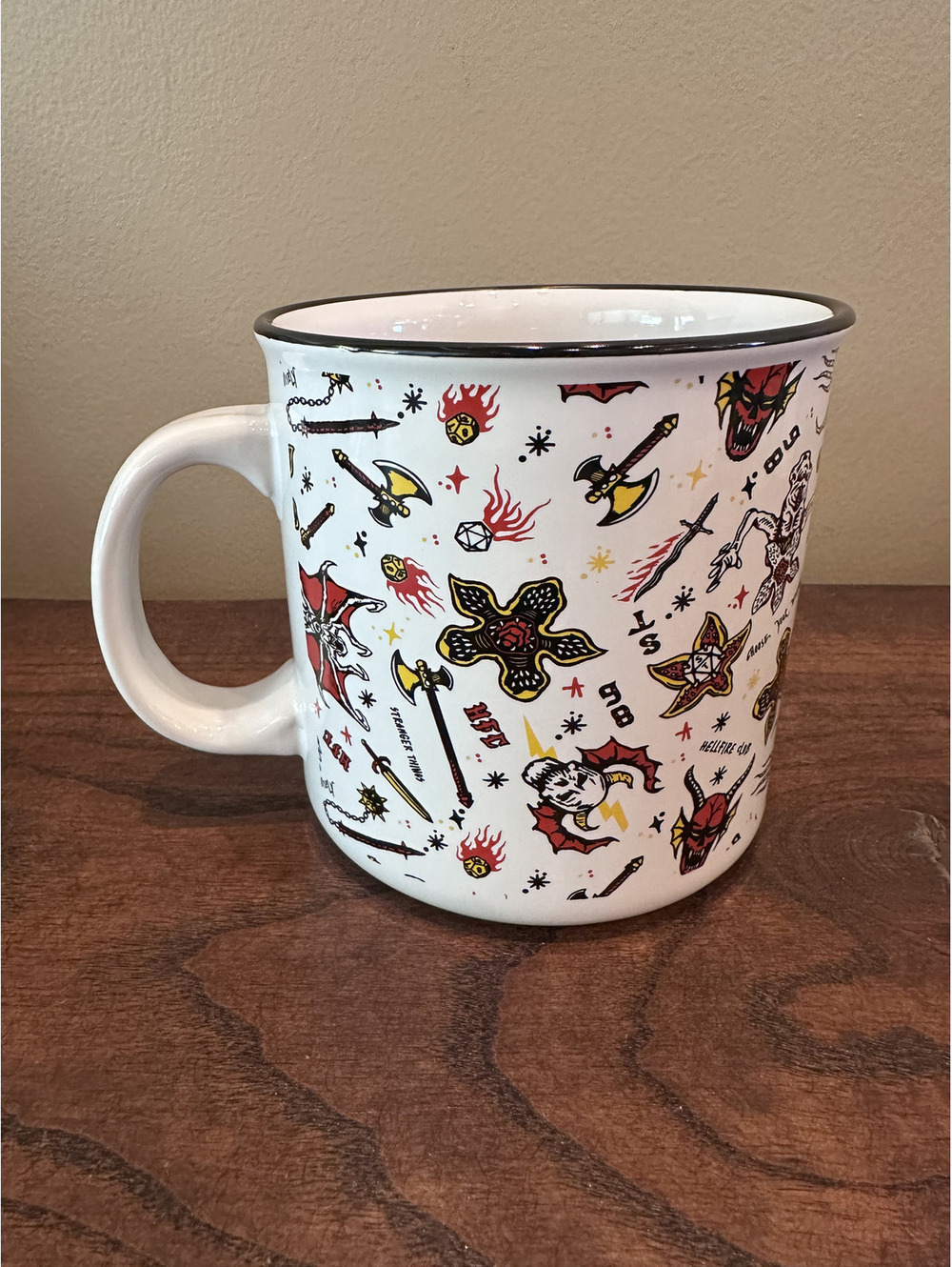 Silver Buffalo Stranger Things Hellfire Club Icons Ceramic Camper Mug